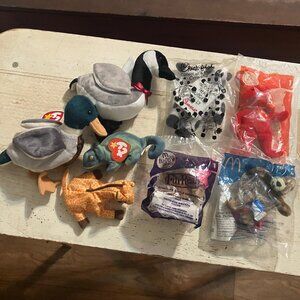 Lot of 8 1990s-2000s Beanie Babies McDonald's, Ducks, Chick-fil-A